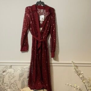 Anne Klein Red Sequin Blouse dress